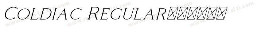 Coldiac Regular字体转换